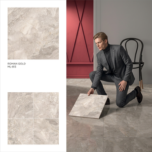 Crema Marble Look Polished Glazed Porcelain Floor Tiles Premium Design 80x80cm Luxury Finish - Product Image 6
