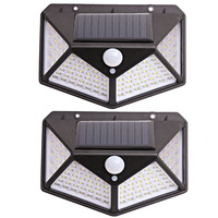 Boyid IP65 lampu keamanan tenaga surya LED 100, lampu Sensor gerakan nirkabel luar ruangan tahan air untuk taman halaman