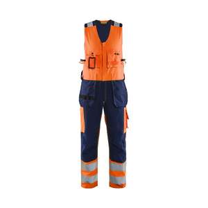BLAKLADER - 265318045389C44 Hi-Vis sleeveless <b>overall</b> <b>Orange</b>/Navy blue - EAN 7330509353134 HI-VIS WORKWEAR - Product Image 1