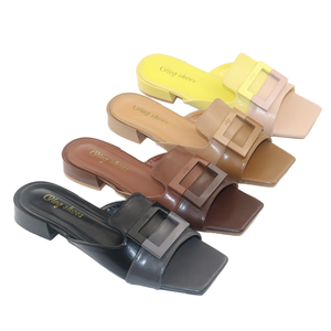 Sandali piatti da donna estivi 2026, ultimi modelli, comodi, taglie grandi, con punta quadrata e tacco basso, ideali per il tempo libero all'aperto. - Product Image 2