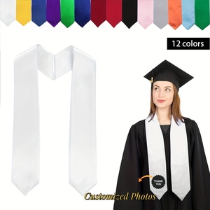 Estola de Graduación Clase de 2026, Banda de Satén Blanca para Niños, Honor Escolar, Inauguración Académica, 72 Pulgadas - Product Image 3