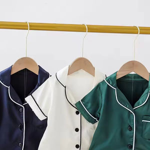 Flanelle Satin deux pièces dessin animé costume garçons été <span class=keywords><strong>pyjama</strong></span> uni à manches courtes respirant Service à domicile pour les enfants pour le printemps - Product Image 6