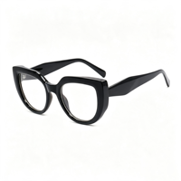 Lunettes rétro anti-lumière bleue style œil de chat SM22014 - Monture légère en PC avec verres en résine transparente pour hommes et femmes (7 couleurs)