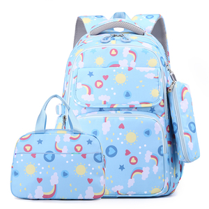 Usine En Gros Sacs D'école pour Filles Femmes 3Pcs Ensemble Sac À Dos Mignon Impression En Nylon École Sac À Dos Enfants Sac De Voyage Étanche - Product Image 4