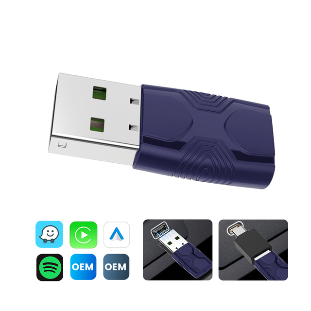 Built in Mic for Siri Voice Control Hands Free Calling Carlink Kit Usb Carplay Wireless Usb Usbc Adapter Ai Box Car Play Adaptor