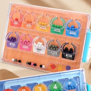 Bloques de Construcción de Pistas de Canicas, Juguete Educativo DIY para el Pensamiento Lógico de los Niños, de Madera, para Aprender a Combinar Colores y Números, Laberinto de Colores - Product Image 2