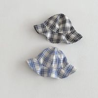 Romper de Verano para Bebé Niña, de Algodón, con Cuello Peter Pan, Manga Corta, a Cuadros, con Gorro
