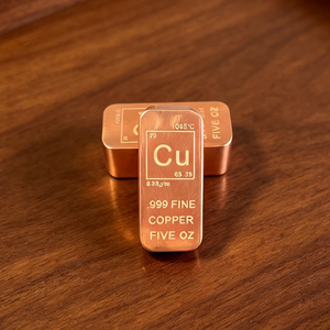 999 Fine Copper Bullion <b>Bar</b> 5oz High Purity Polished Solid Copper Ingot Square for Collection & Gift - Product Image 2