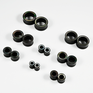Tunnels d'oreille en bois de design haut de gamme, dilatateurs, plugs <span class=keywords><strong>creux</strong></span>, écarteurs, bijoux de corps unisexe pour mariage et fiançailles - Product Image 3