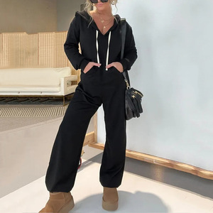 Nuevo Mono de Otoñ<span class=keywords><strong>o</strong></span> Invierno, Informal, a la Moda, de Color Sólido, con Capucha, para Mujer - Product Image 4