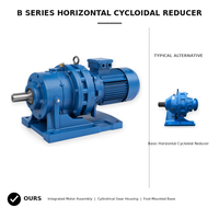 Réducteur de vitesse cycloïdal horizontal B3, série B, boîte de vitesses à montage sur pied, couple élevé 1,1-3 kW pour mélangeur, convoyeur, usage industriel, OEM