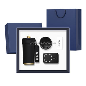 Новейший стиль деловой набор товаров на заказ корпоративный логотип рекламная кружка + динамик + Сейф внешний аккумулятор подарочный набор роскошный рекламный - Product Image 3