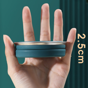 Tasse pliable en silicone portable, mini-tasse télescopique avec couvercle, pour voyager, se laver la bouche, boire de l'eau, petite tasse à café - Product Image 3