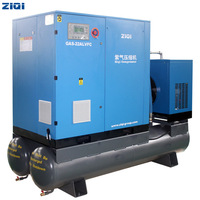 Compresseur d'air compact à vis rotative à économie d'énergie de vente chaude 50Hz/60Hz réservoir jumeau triphasé capacité de 143Gal à faible bruit Ghh Ac