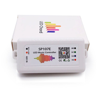 Контроллер LED Glite SP107E с Bluetooth, поддержкой пиксельных IC SPI, музыкальным управлением через приложение для смартфона, для лент WS2812/SK6812/APA102, DC5-24V, сертифицирован CE/FCC/ROHS, 30-144W