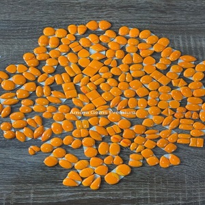 พลอยสีส้ม rosarita อัญมณีหลวมคู่จับคู่ cabochons สำหรับเครื่องประดับ DIY ต่างหูแหวนสร้อยคอจี้ทำด้วยมืองานฝีมือ - Product Image 1