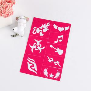 Personalizado ahueca hacia fuera el oro <span class=keywords><strong>Henna</strong></span> pegatina aerógrafo tatuaje plantillas reutilizables cuerpo arte tatuaje plantilla molde pegatina - Product Image 3