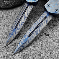 Couteau de poche tactique pliable personnalisé avec lame en acier D2, manche en acier 420, outil de survie pour le camping en plein air, couteau EDC