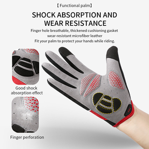 Erkekler için siyah bisiklet eldiveni dokunmatik ekran kalınlaşmak darbeye dayanıklı ped yarış eldivenleri dağ bisikleti bisiklet spor için - Product Image 6