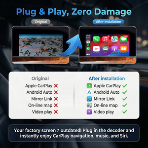 Décodeur de rétrofit sans fil CarPlay et Android Auto pour Mercedes-Benz Classe <span class=keywords><strong>S</strong></span> W221 (2006-2012) NTG 3.0/3.5 |   Mise à niveau d'écran OEM - Product Image 2