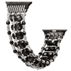 HuaMJ Bijoux De Luxe Perles Charme Designer <span class=keywords><strong>Bracelet</strong></span> Montre Bande 40mm Strass <span class=keywords><strong>Bracelet</strong></span> pour <span class=keywords><strong>Apple</strong></span> <span class=keywords><strong>Watch</strong></span> Iwatch - Product Image 2