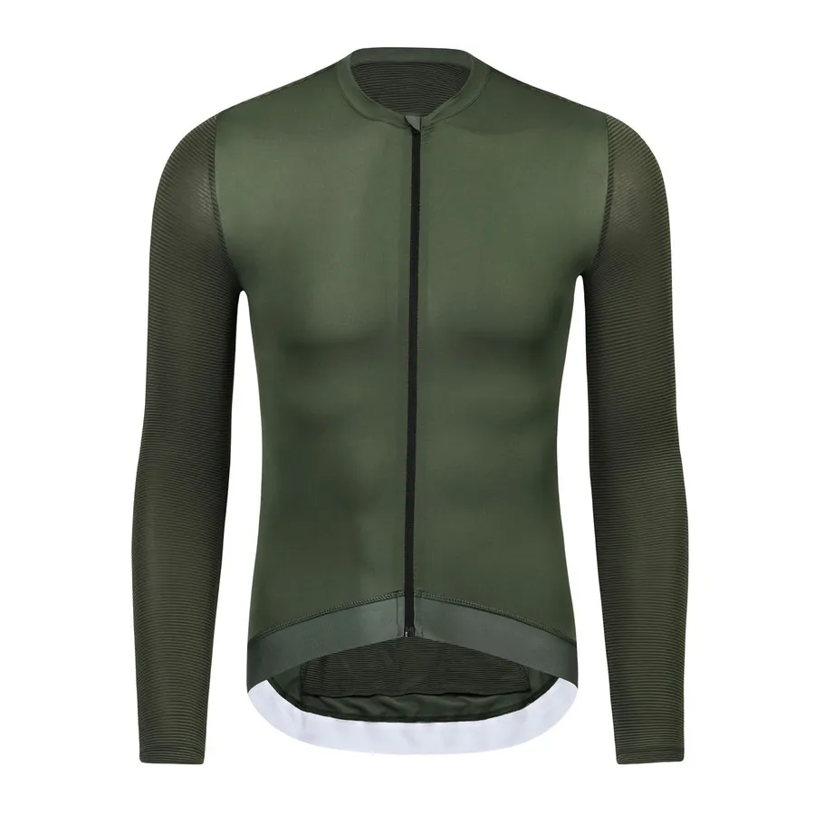 ODM OEM Bike Clothing Pro Team Bicycle Shirts Custom Recycled Italian Fabric Men's Long Sleeve America Cycling Jersey