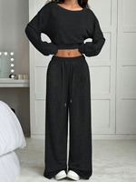 Ensemble Femme Personnalisé PASUXI, Haut Tricot Lâche et Pantalon Élégant, Tailleur Femme Grande Taille, Ensemble Décontracté 2 Pièces pour Femme