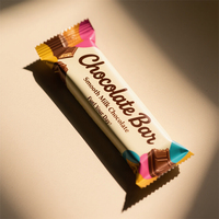Emballage de barre chocolatée imprimé personnalisé biodégradable, sac d'emballage en plastique pour bonbons, barres énergétiques