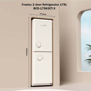 Réfrigérateur rétro à deux portes Xinfei 175L, réfrigérateur de style <span class=keywords><strong>vintage</strong></span> classique avec congélateur supérieur pour la cuisine et l'appartement - Product Image 3
