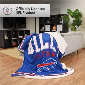 ผ้าห่มขนแกะลายทีม NFL Buffalo Bills พร้อมโลโก้แบบเส้นตรง ขนาด 150 <span class=keywords><strong>x</strong></span> 200 ซม. สำหรับผู้ใหญ่ 男女兼用 - Product Image 4