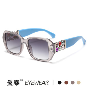 Yingtai Eyewear Square <b>Frame</b> Sunglasses <b>Pink</b> UV400 Women's Fashion Sunshades Plastic Metal <b>Frame</b> - Product Image 4