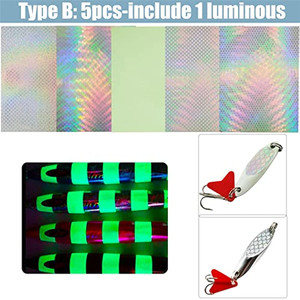 193 pièces holographique adhésif <span class=keywords><strong>Film</strong></span> autocollant Flash bande 3D pêche leurre yeux Kit de réparation bricolage faisant mouche attachant matériel de pêche - Product Image 3