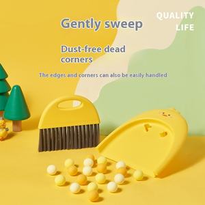 A3413 Nouveau Jeu de Balais Mini Pelle à Poussière Mignon Jouet Canard Jaune Durable PP Poils Souples <span class=keywords><strong>Balai</strong></span> en Plastique Style Main - Product Image 2
