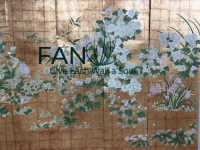 Papier peint carré en feuille d'or, fleurs faites à la main, peint à la main, pour la décoration intérieure des villas et des hôtels