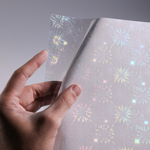 <span class=keywords><strong>Film</strong></span> de plastification à froid holographique transparent auto-adhésif de haute qualité en PVC, PE, PET de qualité alimentaire pour feux d'artifice A4 - Product Image 2