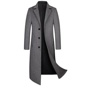 Cappotto Invernale Lungo da <span class=keywords><strong>Uomo</strong></span> Classico <span class=keywords><strong>Doppiopetto</strong></span> Slim Fit in Offerta - Product Image 2