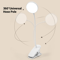 Lampe de bureau LED rechargeable à intensité variable et protection oculaire 360° °   Lampe de lecture flexible à pince pour bureau