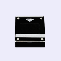 Boîte d'emballage pour pierres précieuses en diamant noir PMMA, boîte de présentation de diamants en vrac de luxe magnétique, boîtes de rangement