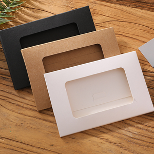 Carta Kraft fai da te che brucia la busta del biglietto di auguri con finestra nera scavata - Product Image 2
