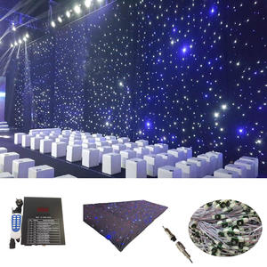 Cortina de Luces LED con Matriz de Estrellas, 3x6m, Doble Capa de Terciopelo, Control DMX512, Blanco, Azul, RGB, Blanco Cálido, para Fiestas, DJ, Bodas, Parques Temáticos - Product Image 5