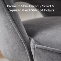 Chaise de salle à manger de luxe en velours avec dossier incurvé, style nordique, chaise de café rembourrée et confortable pour salon