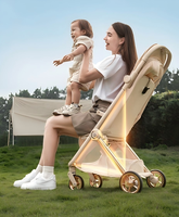 Poussette bébé pliable légère en alliage d'aluminium de haute qualité, roues 360°, certifiée EN, pour 0-3 ans, vente en gros à prix réduit