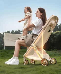 Poussette bébé pliable légère en alliage d'aluminium de haute qualité, roues 360°, certifiée EN, pour 0-3 ans, vente en gros à prix réduit - Product Image 2
