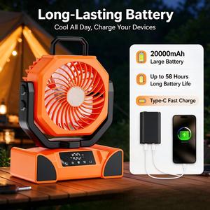 Hot Sale Corrugated Box Rechargeable <b>Mini</b> Desk <b>Fan</b> Yes Rechargeable Desk Top Table <b>Fan</b> - Product Image 5