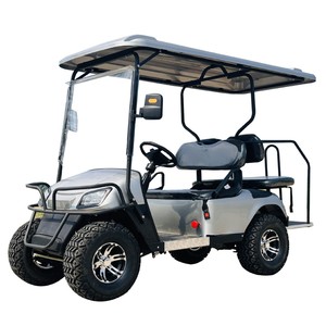 Carro de golf eléctrico Qilu Fengde de 4 plazas, 48V, 2WD, vehículo utilitario para turismo y patrullaje. - Product Image 1