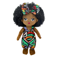 Ensemble de poupées en peluche douce et mignonne pour bébé, poupée en peluche noire pour fille, poupées africaines pour enfants, fille