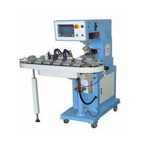 เครื่องพิมพ์แพดกึ่งอัตโนมัติแบบสีเดียว สภาพใหม่ ควบคุมด้วย PLC เซอร์โว พร้อมสายพานลำเลียงแบบแมนนวล ถ้วยหมึกพิมพ์ฉลาก เครื่องพิมพ์กราเวียร์ - Product Image 1