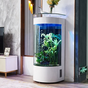 Acquario <span class=keywords><strong>da</strong></span> <span class=keywords><strong>Parete</strong></span> Semicircolare per Soggiorno, Decorazione Domestica, Vendita Calda - Product Image 3