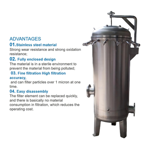 เครื่องกรองแบบถุงอุตสาหกรรมพร้อมระบบควบคุมอุณหภูมิสำหรับการบำบัดน้ำและการใช้งานในถังแรงดัน อัตราการไหล 560 ตัน/ชม. - Product Image 5