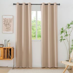 Cortinas <span class=keywords><strong>con</strong></span> ojales verdes XinLan para <span class=keywords><strong>ventana</strong></span> de dormitorio de sala de estar, cortinas <span class=keywords><strong>con</strong></span> aislamiento térmico y oscurecimiento de habitación - Product Image 3